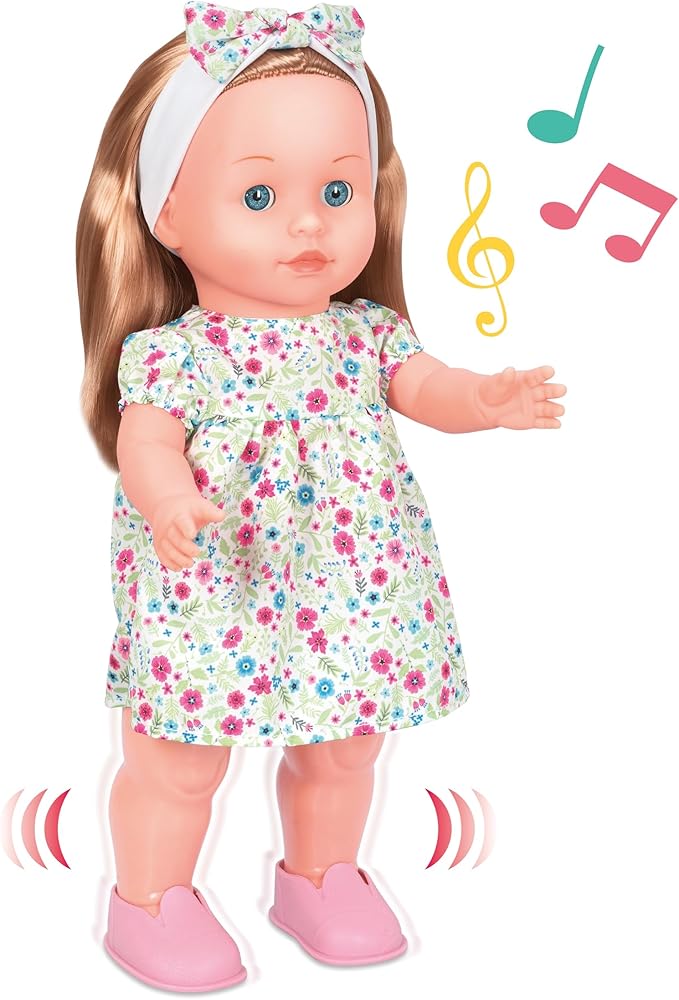 Mother Love Walking Dolls,16 Inches Interactive Baby Dolls, Baby Dolls with Hair, Singing and Walking Dolls for Girls,for 3+ Year Old Girls Gifts