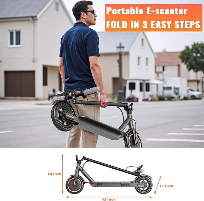 10/8.5" E Scooter for Adults 19-22 MPH Sport Escooter 350W/500W Motor, Electric Scooter 15-22 Miles Range, Bearing 265 LBS/APP Control,with Seat Parent ASIN: B0FHB4G2WQ