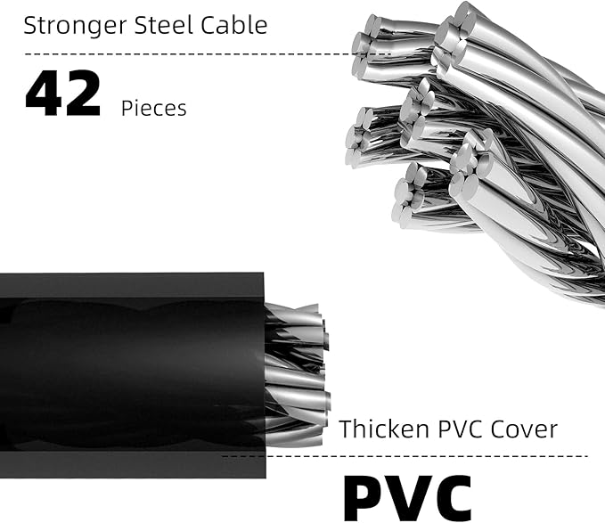 ROCKBROS Bike Lock 5 Digit Cable Lock Lightweight Bicycle Lock Bike Lock Combination Portable Lock for Bike