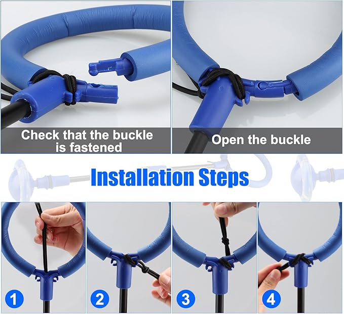 Ankle Skip Ball for Kids - Foldable Flash Wheel Skip Ball, Outside Game Toys for Kids & Adults, Gift for Boys & Girls Age 5 6 7 8 9 10 Years Old, Blue