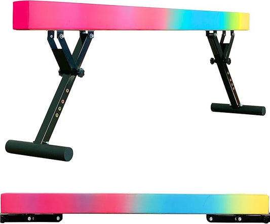 Adjustable Balance Beam 8 ft Gymnastic Beam Adjustable Height for Kids and Teenage of All Gymnastic Levels, Gymnastic Training Beam Gymnastic Equipment for Athlete Home and Gym Club Use