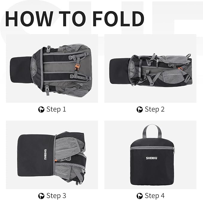 40L Hiking Backpack Lightweight Daypack Waterproof Travel Camping Backpack for Men Women Sport Packable