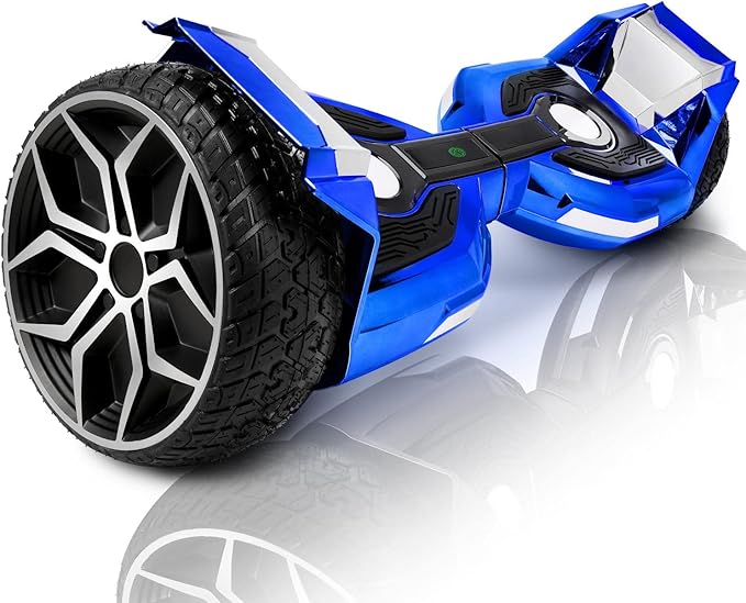 8.5” All Terrain Hover Board, Off Road Self Balancing Scooter with Bluetooth and LED Lights, UL2272 Safety Certified (Blue)