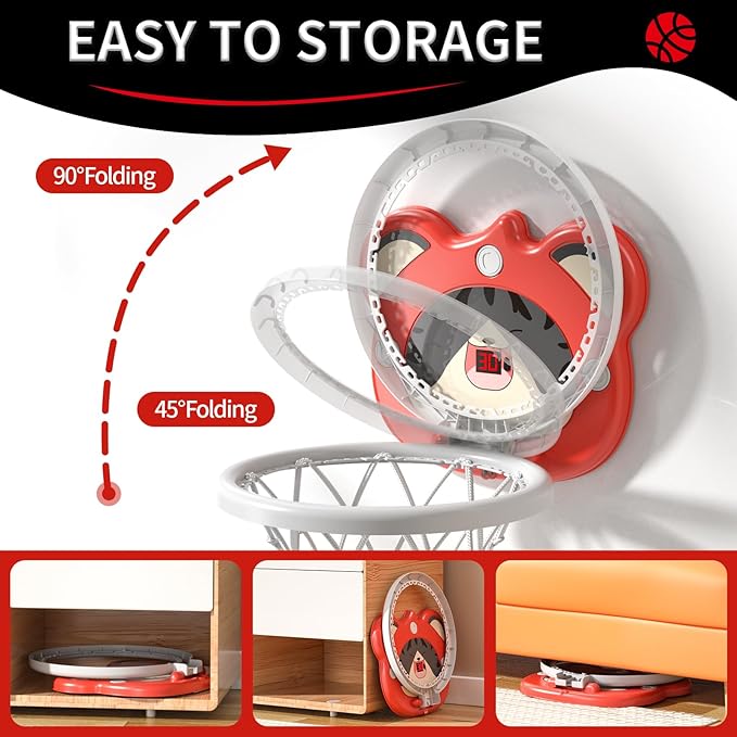 Toddler Basketball Hoop Indoor Toys Gifts for 3 4 5 Year Old Boys Kids, Indoor Mini Scoring Basketball Hoop for Toddler Kids Boys Ages 3-5 4-6, Ideal 3 4 5 6 Year Old Boys Birthday Gifts