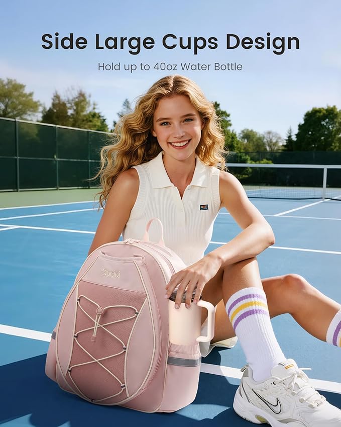 Sucipi Tennis Bag for Kids, Professional Youth Tennis Bag Backpack, Tennis Racket Bags for Women, Tennis Gifts for Boys Girls