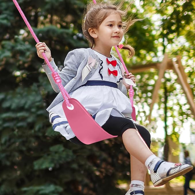 4-in-1 Swing Set 440lbs, Outdoor Swing Sets for Backyard for Kids, 1 Saucer 32", 1 Belt Swing, 1 Basketball Hoop & 1 Led Light with Heavy Duty Metal A-Frame Stand & Anchors for playset