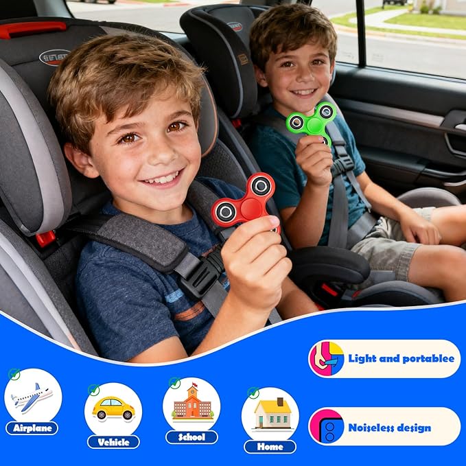 SCIONE Fidget Spinners 5 Pack - Fidget Toys Sensory Stress Relief Toys for Adults & Kids, Anxiety Reducing Fidget Spinners, Goodie Bag Stuffers for Students, Stress Relief Toys for Calming Down