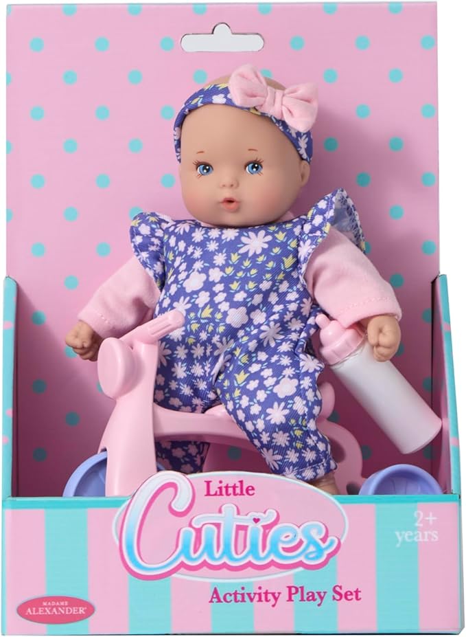 Madame Alexander 8 -Inch Little Cuties Playset, Tricycle