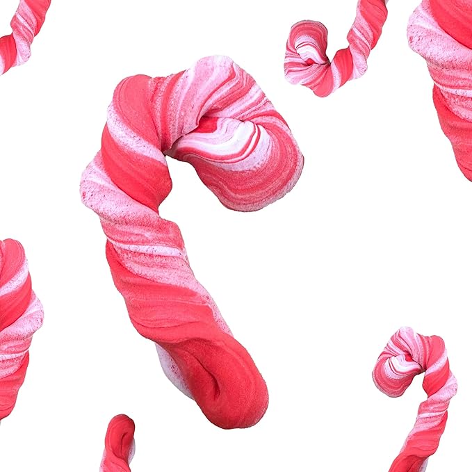 COMPOUND KINGS - Fluffy Cloudz Slime Jar (Peppermint Candy Cane)