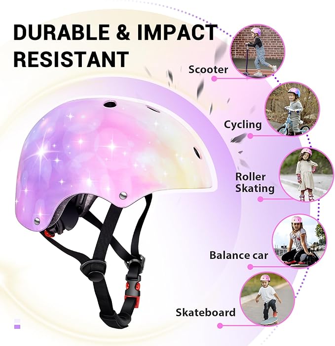 Kids Bike Helmet for 2-3-5-8-14 Ages Girls,Boys,Toddler,Kids and Youth, Ventilation and Impact Resistance Toddler Bike Helmet for Multi-Sport Bicycle Scooter Inline Roller Skate and Skateboarding