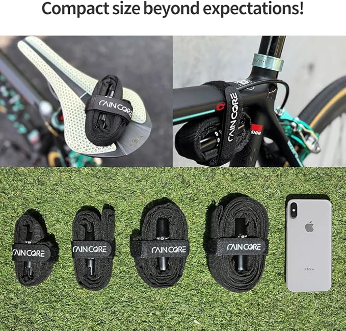 RAINCORE Light Weight Bike Cable Lock for Heavy Duti Anti Theft - 24inch (60cm) - 0.27lb (124g) - Bike Chain Lock with Chain Cutter Proof Fiber - Patented Korea - Security Cable (24 inches)