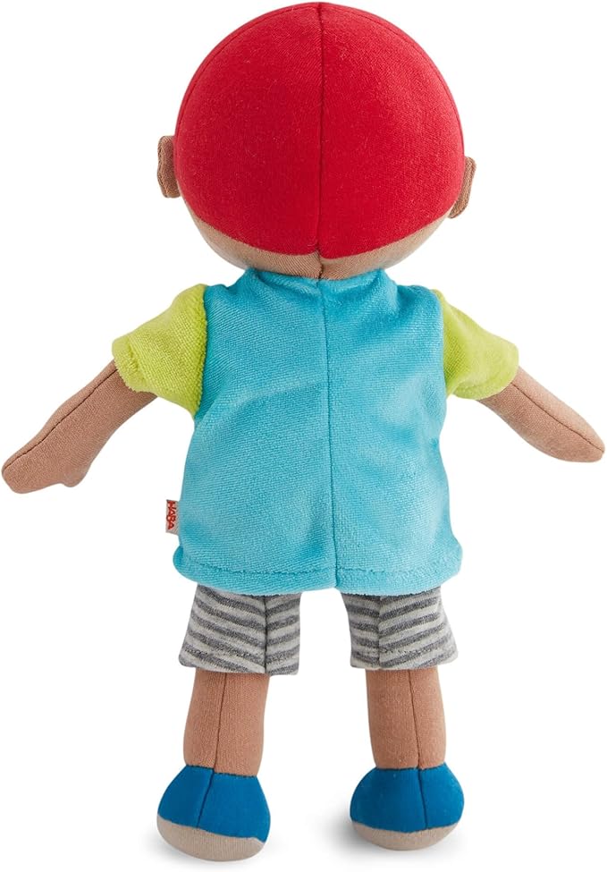 HABA Snug Up Gabriel - 10" Soft Doll, Machine Washable Baby Boy Doll - Perfect Snuggly First Soft Toddler Plush Figure for 6 Months and Up