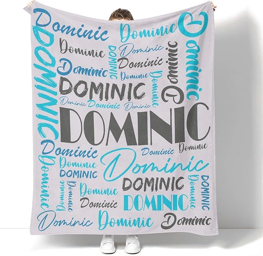 Dr.TOUGH Personalized Name Blanket Personalized Blanket for Adult Kids Flannel Customized Personalized Blankets and Throws