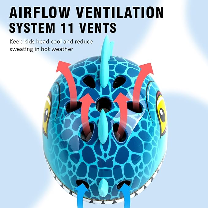 Kids Toddler Bike Helmet, Adjustable and Multi-Sport for Child Boys and Girls, 2 Sizes