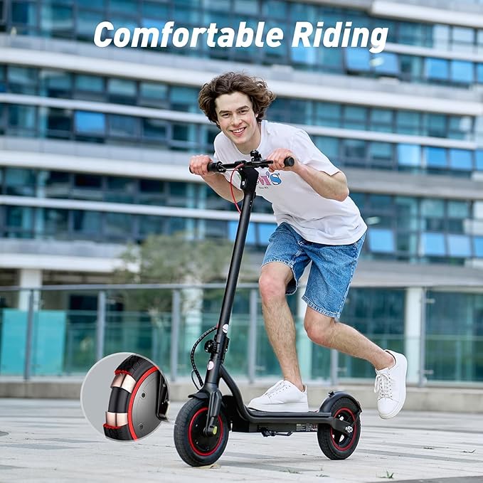 Electric Scooter, 650W/500W/350W Powerful Motor, 22/18 MPH Top Speed, 23/21 Miles Long Range, 10"/8.5" Pneumatic Tires, Smart App, UL Certified Foldable Commuting Electric Scooter for Adults and Teens