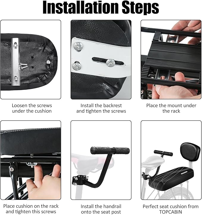 Bicycle Manned Cushion Mountain Bike Back Shelf Seat Cushion Manned Comfortable Saddle Children Back Seat