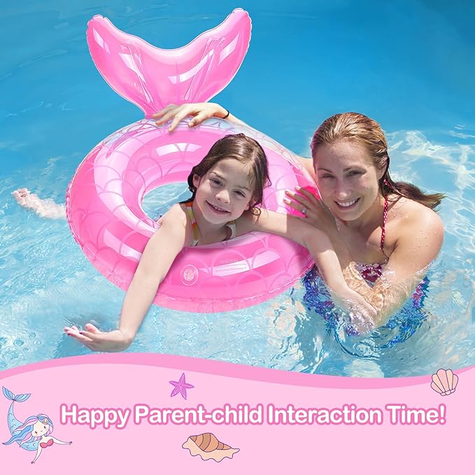 MoKo Inflatable Swimming Ring, Cute Pool Float Tube Decorations Swim Tubes Outdoor Pool Beach Water Floats Party Supplies Floaties