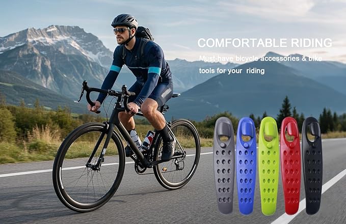 TTVVDS 5 Pack Ultra Strong Bike Tire Levers, Premium Plastic Bicycle Tire Lever Tyre, Professional Tire Changing Tool for All Bike Tires, Includes 5 Colors