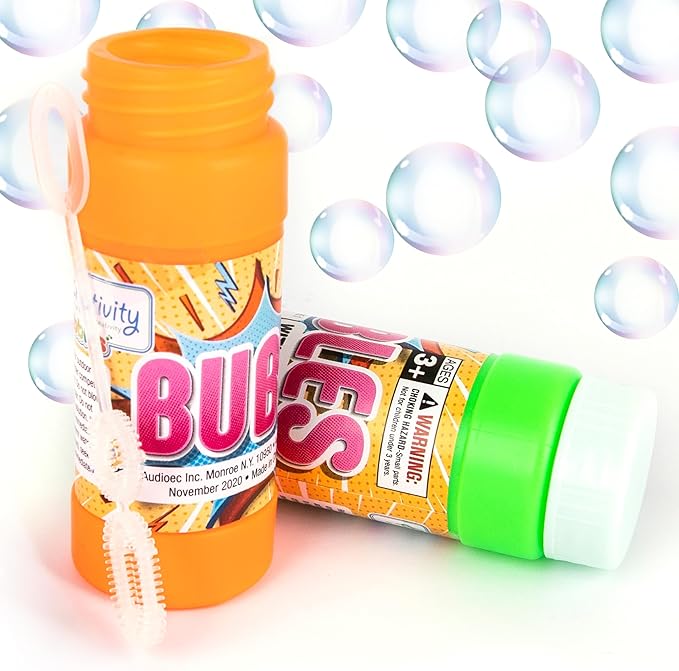 ArtCreativity Bubble Bottles with Wand - 24 Pack Bubbles for Kids Bulk Party Favors, Outdoor Summer Toys, Birthday Goodie Bag Fillers, Bulk Bubbles for Kids in Assorted Colors