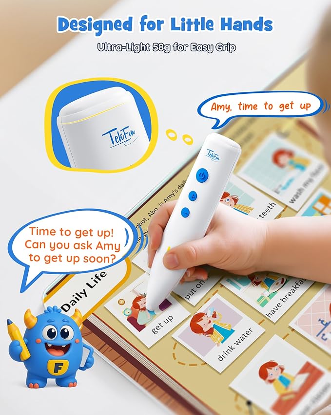 Talking Pen Books Sets, Engaging Electronic Learning Toys with Interactive Audio Sound Books, Toddler Educational Birthday Gifts, Autism Sensory Games for Ages 2 3 4 5 6
