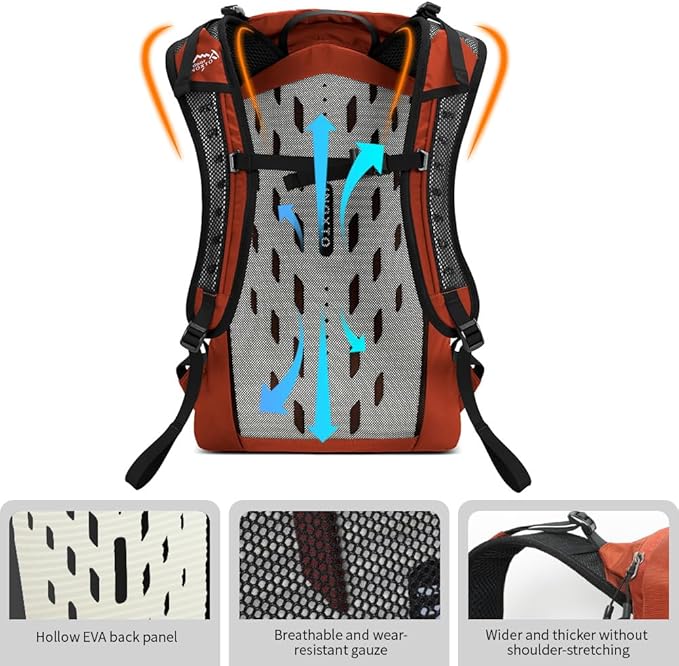 Hiking Hydration Backpack with 3l Water Bladder for Women and Men 25L Water Backpack for Hiking, Cycling, Climbing, Camping