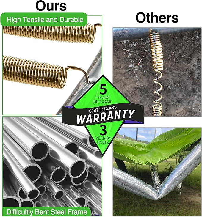 AOTOB 6 FT Trampoline for Kids with Enclosure Net, Heavy Duty Recreational Outdoor/Indoor, ASTM Approved (Green)