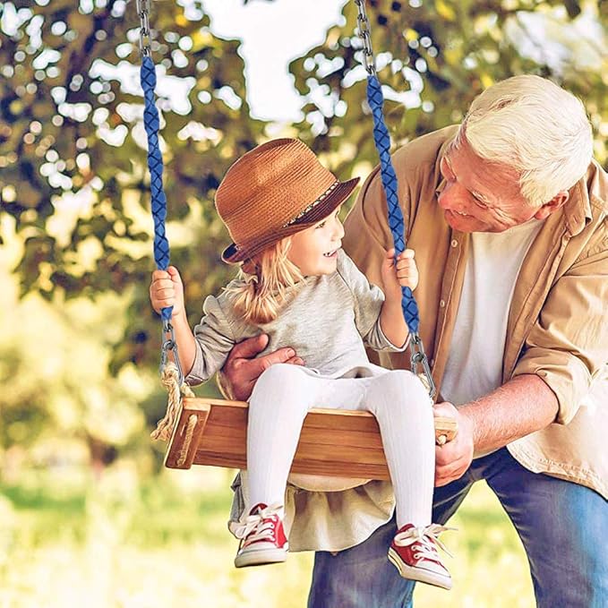 2 Stainless Steel Chains (84") Swing Chains, Heavy Duty Swing Hardware,4 Quick Connection Buckles, Indoor and Outdoor Playground Swings, hammocks, sandbags, 1000 lb Capacity Blue