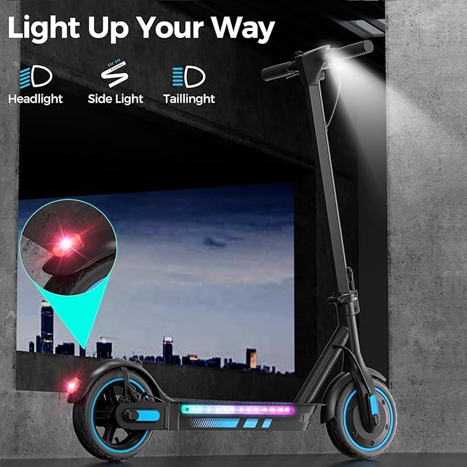 Electric Scooter for Adults, 19/25 Mph Max Speed, 21/25/35 Miles Range,350/500/600W APP Control E-Scooter with 8.5"/10" Inflatable tire, Foldable Escooter with App Control, UL 2272 Certified