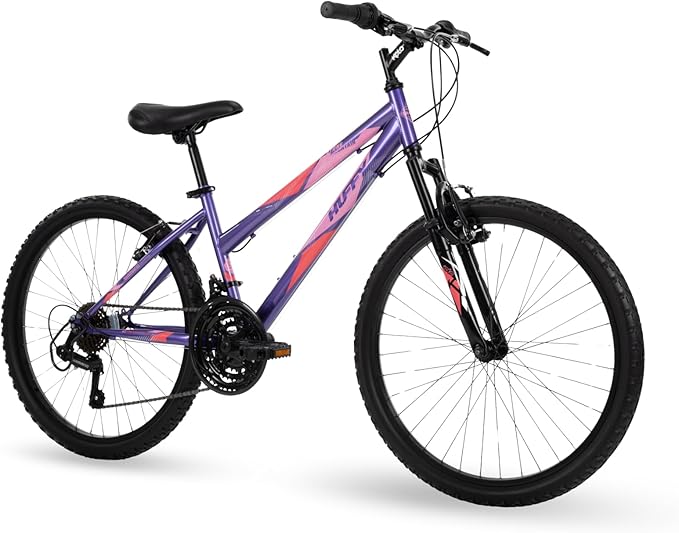 Huffy Stone Mountain Hardtail Mountain Bike for Boys/Girls/Men/Women, 20"/24"/26" Sizes, 6 or 21 Speed Shimano Twist Shifting, Front or Dual Suspension, Comfort Saddle, Sleek Colors