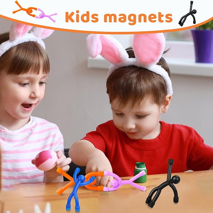 Magnetic Toys,Colourful Travel Toys,Magnetic Men,Magnet People,Fridge Magnets,Magnets for Boys and Girls,Whiteboard,Easter,Refrigerator,Office - 30Pack