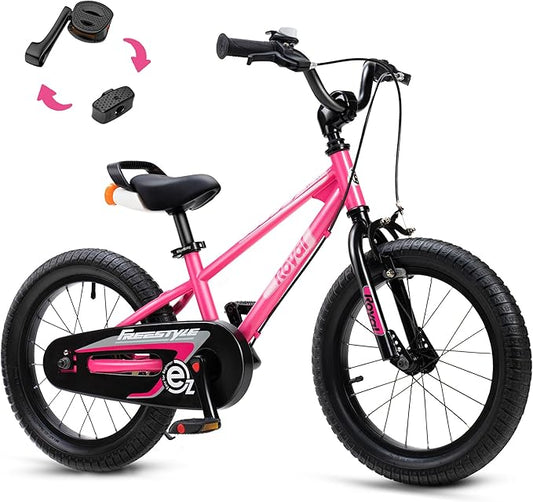 RoyalBaby Kids Bike EZ Balance to Pedal Dual Handbrake Toddlers Boys Girls Bicycle 12-20 Inch for Age 3-10 Years