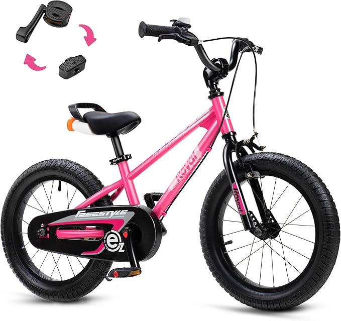 RoyalBaby Kids Bike EZ Balance to Pedal Dual Handbrake Toddlers Boys Girls Bicycle 12-20 Inch for Age 3-10 Years