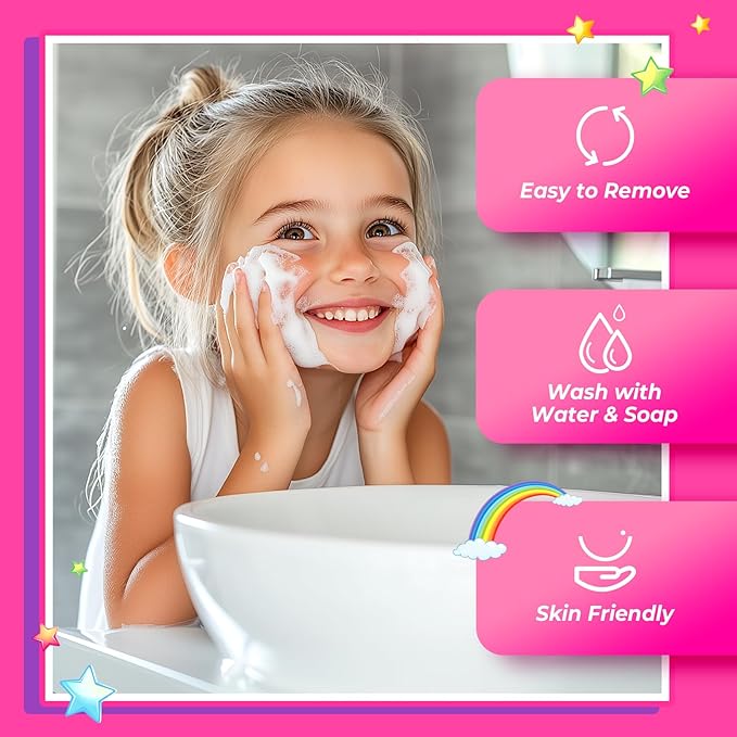 ULOVEME Kids Real Makeup Kit for Little Girls - Real, Non Toxic, Washable Make Up Toy - Umicorn Toys Gift for 3 4 5 6 7 8 9 10 12 Years Old Girls Birthday (Umicorn Makeup Palette)