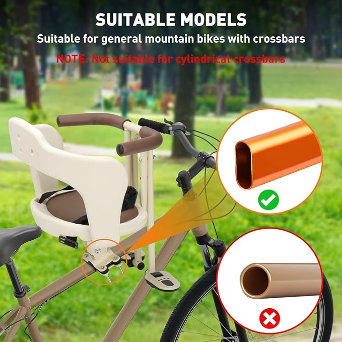 Kid's Bike seat Front Child Carrier Bike Chair for Bicycle Kids seat for Children 2~4 Years,Weight 55 lbs