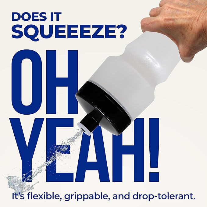 Rolling Sands USA Made Reusable 24 oz Sports Water Bottles, 3 Pack, BPA-Free, Easy Open Pull-Top, Fits Most Bike Cages, Dishwasher Safe, Lightweight - for Kids to Adults, Clear Frost