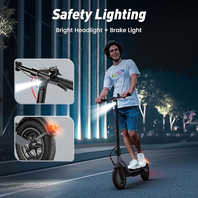 Electric Scooter, 650W/500W/350W Powerful Motor, 22/18 MPH Top Speed, 23/21 Miles Long Range, 10"/8.5" Pneumatic Tires, Smart App, UL Certified Foldable Commuting Electric Scooter for Adults and Teens