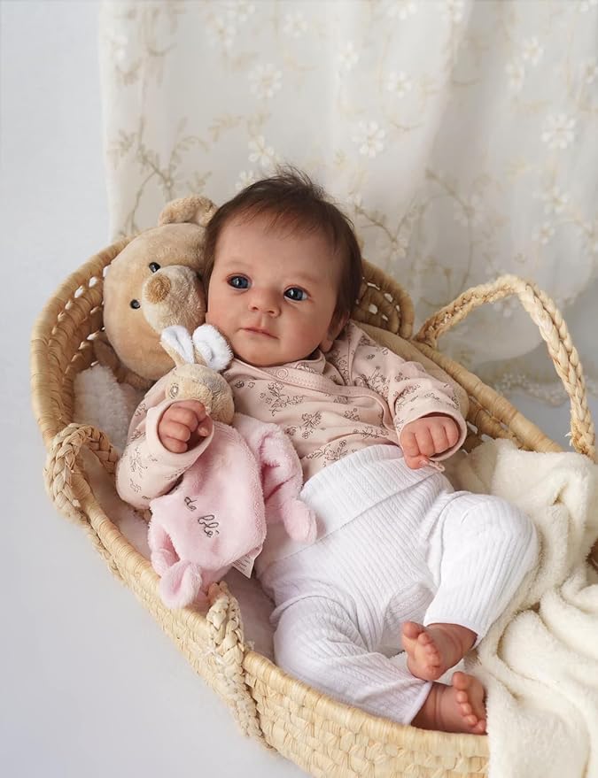 MAIHAO Realistic Reborn Baby Doll - 18 inch Lifelike Newborn Bebe Doll Girl Soft Body Open Eyes Real Life Like Baby Dolls Gifts for Kids Age 3+