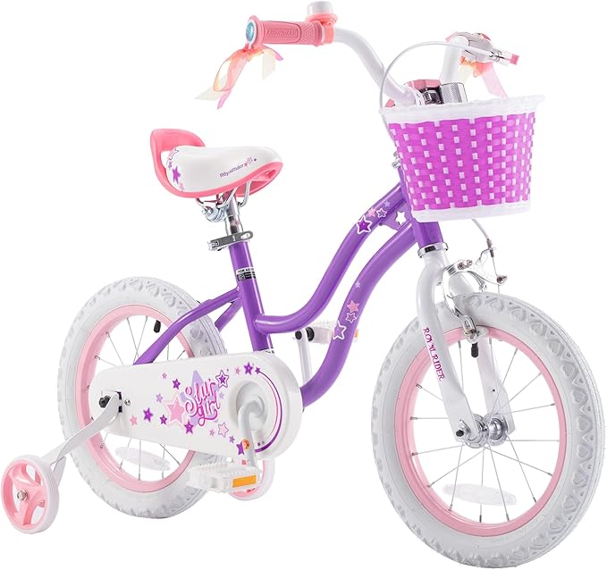 RoyalBaby Girls Bike Classic & EZ Kids Bike, Balance and Pedal Bicycle, 12 14 16 18 20 Inch Toddlers to Big Kids 3-10 Years