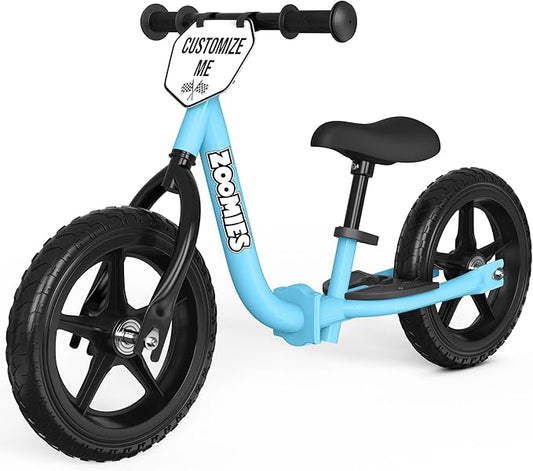Zoomies Folding 12" Toddler Balance Bike for 2 to 5 Year Olds – Foldable Easy to Take On The Go – w/Carrying Strap