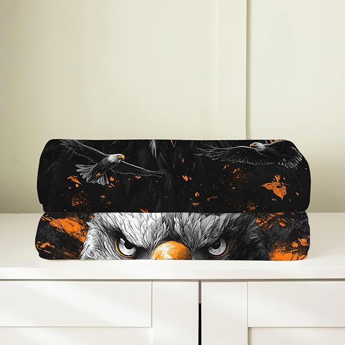 Eagle Blanket, Eagles Blanket, Bald Eagle Gifts Blankets Stuff Fleece Flannel Plush for Boys Men Women Girls Lovers Adults Soft Bedding Gift for Sofa Bed Office Home Decor 60"x50"