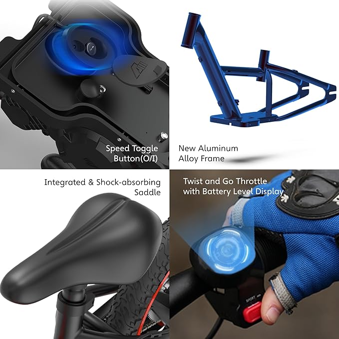 OLALA Electric Dirt Bike for Kids Aged 3-6, 170W Racing Grade Electric Motorcycle, New Aluminum Frame with 2 Power Modes, 24V Detachable Battery, 12IN Knobby Tires