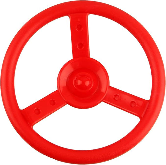 Playground Steering Wheel Accessories Plastic Swingset Steering Wheel Pirate Ship Steering Wheel Playset for Outdoor Backyard Treehouse Playground Jungle Gym (1, Red)