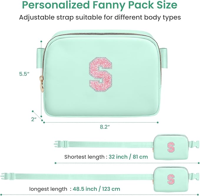 Birthday Gifts for Girls Teens Kids, Cute Gifts for Daughter Her Sister,Teen Girl Essentials,Travel Essentials,Waist Pack Belt Bag Crossbody Bags Fanny Packs Teen Trendy Stuff (Green,S)