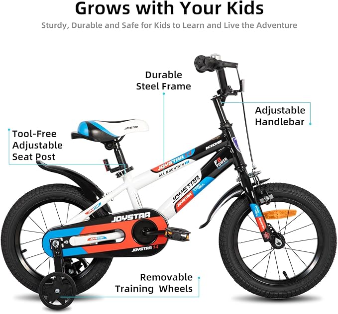 JOYSTAR New Berry Kids Bike for Boys and Girls Ages 3-12 Years Old, 12 14 16 Inch Kids Bicycles with Training Wheels, 20 Inch Bike with Kickstand, Multiple Colors