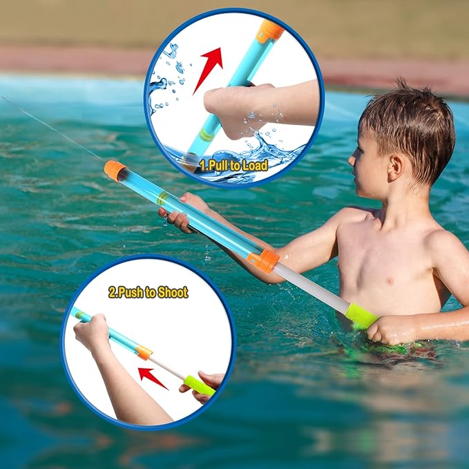 Water Gun for Kids, 10 Pack Pool Water Squirter Blaster, 35 ft Range Squirt Gun Bulk, Water Soaker Shooter for Summer Outdoor Game Pool Beach Party