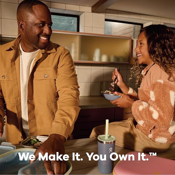 Hydro Flask Stainless Steel Kids Plate- Dishwasher Safe, Stackable, Dinner Plate in Koala Gray