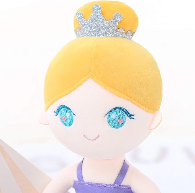 Gloveleya Baby Doll Girl Gift Ballerina Plush Soft Doll Light Purple