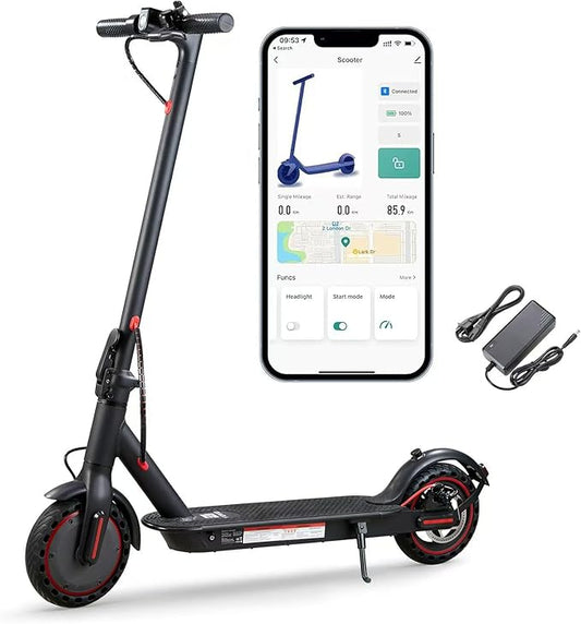 UrbanFish Electric Scooter, 350W/500W, 8.5" Tires, 21 Miles Range, 16/19 Mph, Folding E-Scooter with Dual Braking，APP Control