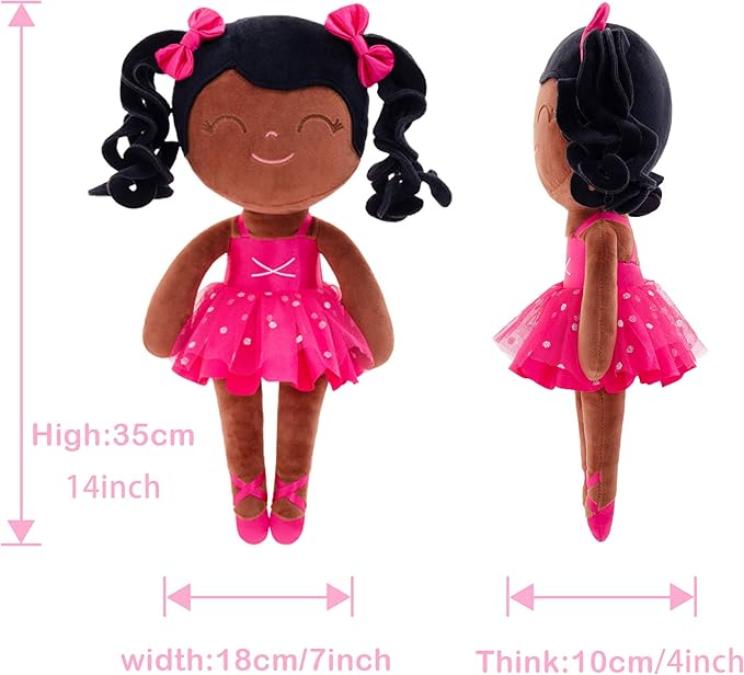 Gloveleya Baby Girl Gifts Dolls Plush Ballerina Doll Bronze Ballet Girl 13 Inch New