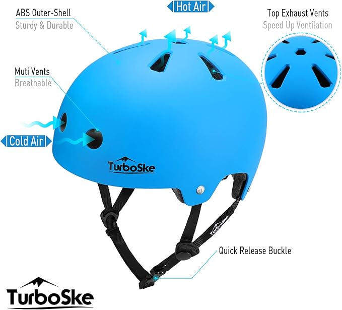 Skateboard Helmet, BMX Helmet, Multi-Sport Helmet, Bike Helmet for Kids, Youth, Men, Women